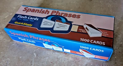 Spanish Phrases 1000 Flash Cards Vocabulary Made Easy FAST SHIPPING - Image 1 of 3