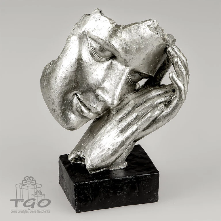 Formano Büste "Schlaf" schwarz-silber 23cm-720665 - Bild 1 von 1