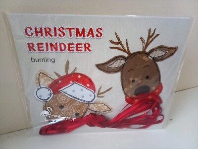 Papelera Flamenco Navidad Reno Bunting En Cinta 4 Metros Foto 1 de 2