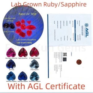 6x6 mm Rubin Herz loser Stein mit AGL Zertifikat für Ringherstellung 8 - Bild 1 von 8