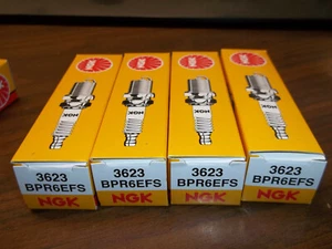 SET OF 4 MerCruiser Ignition Spark Plugs Plug BPR6EFS NGK 3623 AC 3.0 MERCURY - Foto 1 di 1