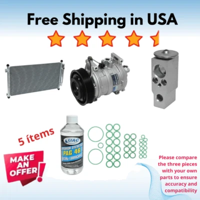 Compressor, Condenser & Valve A/C Fit  Honda Accord 2008-2012 - Image 1 of 4