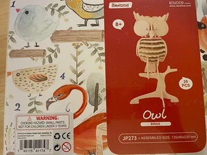 Owl 35-Piece 3-D Puzzle (Robotime, Rowood Series) JP273 (Still Sealed) - Picture 1 of 1