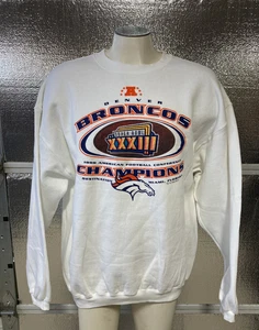 Denver Broncos Sweatshirt - Mens XL - Super Bowl 33 Champions - 1998 Miami, FL - Picture 1 of 7