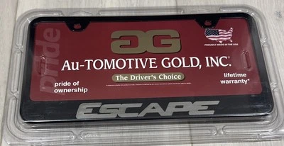 FORD ESCAPE BLACK License Plate Frame Stainless Steel Au-tomotive - Image 1 of 2