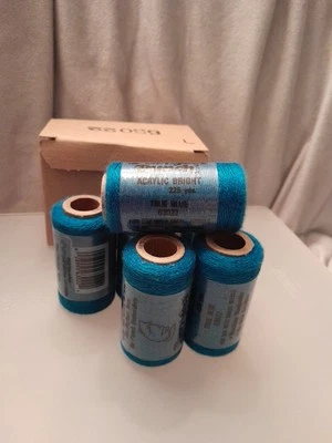 Purr-fect Punch Embroidery Thread 100% Acrylic Yarn Lot Of 6 True Blue #63022 - Image 1 of 4