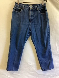 LL Bean Jeans Womens 18 Petite Blue Denim Original Fit Relaxed High Rise Pants - Picture 1 of 11