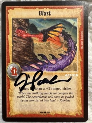 💥 Warlord: Saga of the Storm CCG - Artist Signed - Jim Pavelec - Popular: Blast - Image 1 of 4