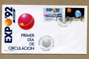 SPAIN, ESPANA 19 & 48PTA. EXPO92 Sevilla. 1992 FDC - Picture 1 of 2