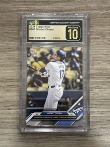 2024 Topps Now Shohei Ohtani CGC 10 Pristine Black Label Los Angeles Dodgers - Foto 1 di 2