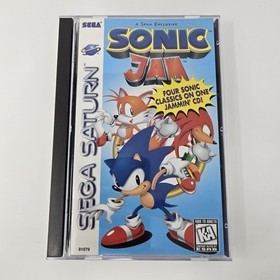 Sega Saturn Sonic Jam - Orginal Manual and Box Art - Case replaced - *TESTED*