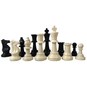 Triple Weighted Club Special Plastic Chess Set - Gloss Finish - Picture 1 of 5