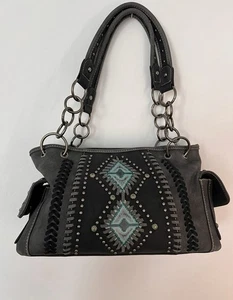 Bolso de Hombro Montana West Conceal Carry Bordado con Tachuelas Patrón Raro - Imagen 1 de 16