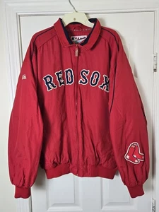 New Vtg Majestic Authentic Collection Boston Red Sox Full Zip Dugout Jacket L - Picture 1 of 4