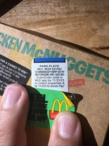 Park Place McDonalds 2025 Code Monopoly Seltenster!! - Bild 1 von 1