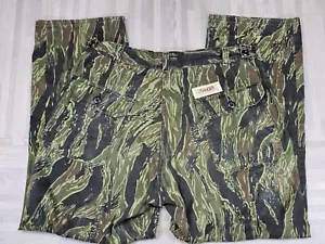 Vintage 70s Ranger Tiger Stripe Pants Men's Large Camo Military Combat Hunting - Picture 1 of 22