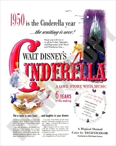 1949 RKO Radio Pictures Walt Disney Cinderella Movie Magazine Ad 8x10 Photo - Picture 1 of 1