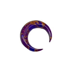 Purple Copper Turquoise Crystal Septum Pincher 12g to 1/2" Tribal Body Jewelry - Picture 1 of 10