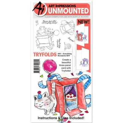 Impresiones artísticas Mini TryFolds adhesivas estampillas de goma y troqueles todo maravilloso Foto 1 de 4