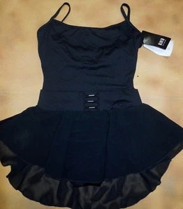 NWT Bloch Dance Black Camisole Leotard Attached Georgette Skirt Ladies Sm L4610 - Picture 1 of 5