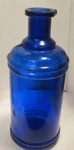 Tinta maestra antigua azul cobalto con caño de verter 7 1/2" de alto botella antigua - Imagen 1 de 2