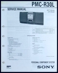 Sony PMC-R30L  Mini Hi-Fi Original Printed Service Manual With Complete Diagrams - Imagen 1 de 1