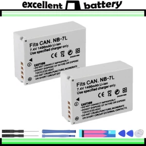 2x Replacement NB-7L NB7L Camera Battery for Canon PowerShot G12 G11 G10 SX30 IS - Picture 1 of 8