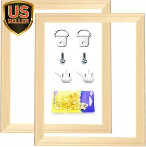 2 Set 16"X20"Canvas Wood Stretcher Bars, DIY Wood Canvas Frames Kit, Wooden A... - Picture 1 of 1