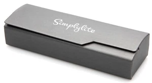 NEW Simplylite Gray Eyeglasses Glasses Case Blue w/ Microfiber Cleaning Cloth - Picture 1 of 5