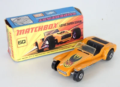 Matchbox Lotus Super Seven No 60 BOX Superfast Toy Car Vintage Model Collectable - Image 1 of 4