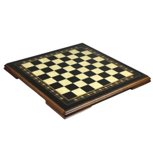 Helena Elevated Mother of Pearl Ebony Chess Board 20 Inch - Picture 1 of 4