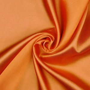 Polyester Liquid Satin Fabric Material ORANGE - Picture 1 of 1