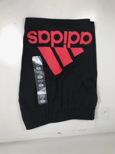 Adidas Boys Black Red Active Shorts Size 4 Stretch, NWT - Picture 1 of 5