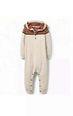 NUEVO Gymboree Con Capucha Una Pieza Tejido Talla 6-12 Meses, Etiquetas Adjuntas Foto 1 de 4