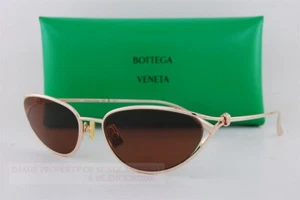 Brand New Bottega Veneta Sunglasses BV 1330/S-003 Gold/Brown For Women - Picture 1 of 7