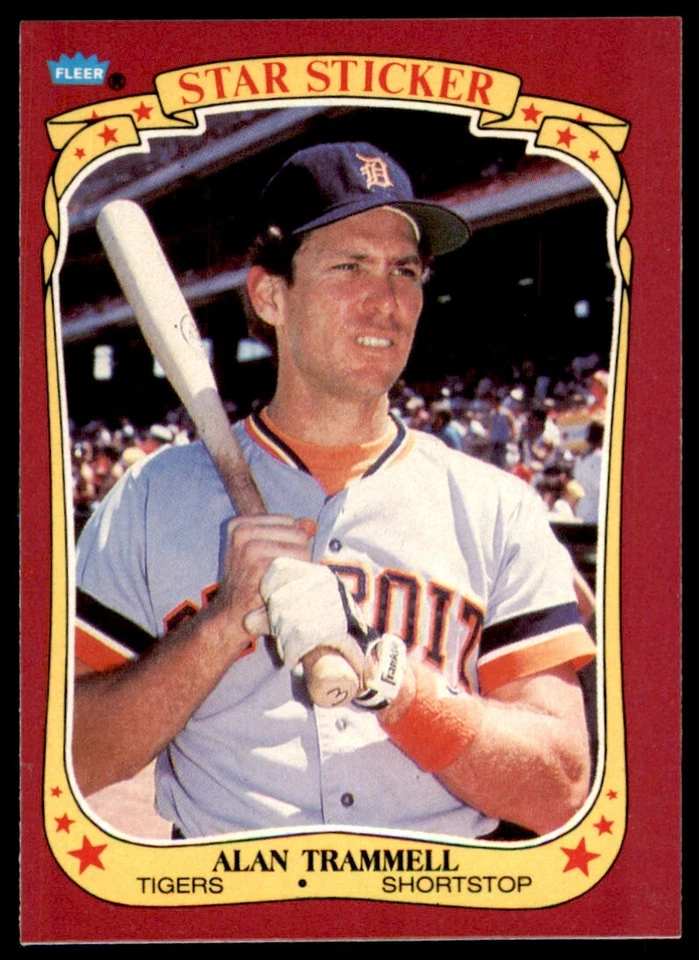 1986 FLEER STAR STICKERS ALAN TRAMMELL . DETROIT TIGERS #121 - Image 1 of 2