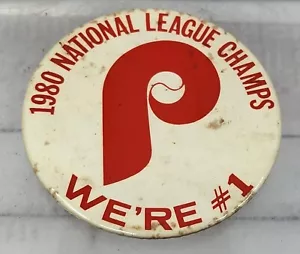 Philadelphia Phillies 1980 National League Champs We're #1 Pin Baseball - Picture 1 of 3