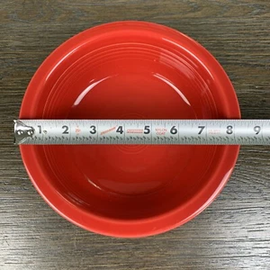 Red Homer Laughlin Fiesta 8 3/8" Scarlet Vegetable Bowl Rimmed Serving Dish - Picture 1 of 7
