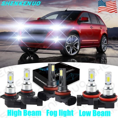 For Ford Edge 2007-2010 6x Combo H11 9005 LED Headlight Fog Light Bulbs White - Image 1 of 4