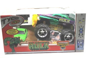 Rare 2002 Tyco R/C Monster Jam Remote Control The Incredible Hulk Truck + Box - Picture 1 of 6