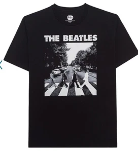 Camiseta negra grande y alta álbum Beatles Abbey Road para hombre 4XB - Imagen 1 de 4