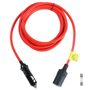 12ft.Heavy Duty Cigarette Lighter Socket Extension Cable Cord Plug Outlet 12-24V - Picture 1 of 11
