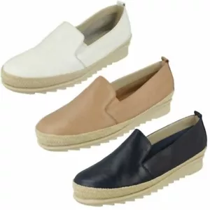 Padders Mujer Corte Ancho sin Cordones Elegante Cuero y Textil Alpargatas Haze - Imagen 1 de 10