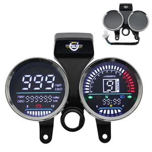 Motorcycle Speed Tachometer For Suzuki GN 125 Digital Meter Assembly Speedometer - Picture 1 of 17