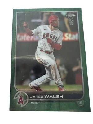 2022 Topps Chrome Ben Baller GREEN /99 #24 Jared Walsh - LA Angels - Image 1 of 3