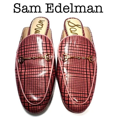 Mocasines sin cordones Sam Edelman Linnie rosa a cuadros talla 9 Foto 1 de 4