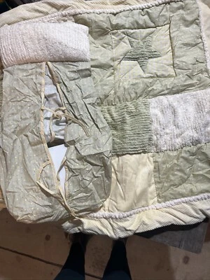 Держатель для подгузников для кроватки ягнят и плюща желтый зеленый гендер нейтральная звезда винтажный - Изображение 1 из 4