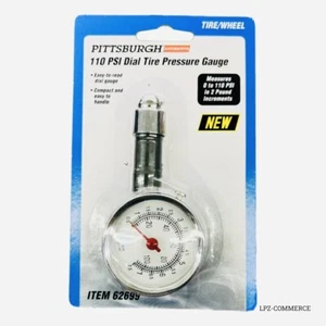 Pittsburgh Automotive 110 PSI Dial Tire Pressure Gauge . US SELLER!!🇺🇸 - Picture 1 of 3