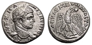 *AET* CARACALLA AR Tetradrachme. EF. Antiochia neuwertig. Füllhorn. SEHR SCHÖN! - Bild 1 von 1