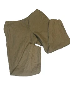 J. Jill Love Linen Olive GREEN Pull On Ankle Pants Women’s Elastic Waist Sz L - Picture 1 of 10